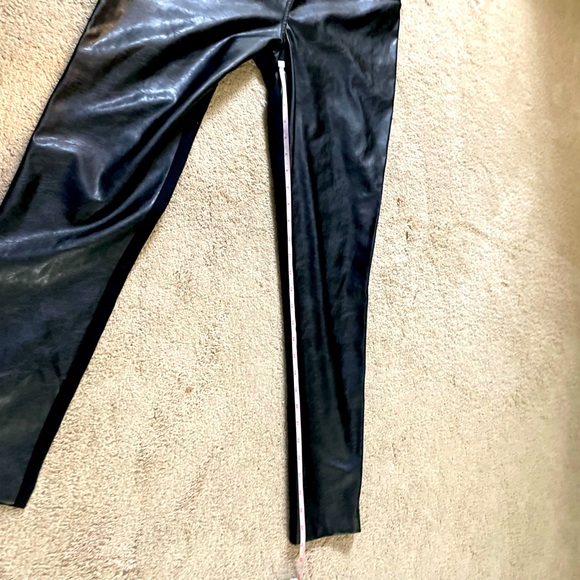 Women’s Faux Leather Pants in front. Only worn once! Like new! - Picture 5 of 6